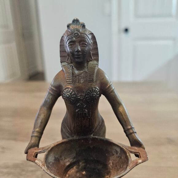 Antique Egyptian Goddess Incense Burner Revival Vantines Art Deco France 1920s - Picture 3 of 11
